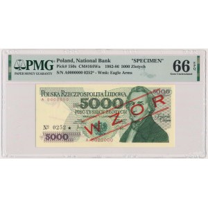 5.000 złotych 1982 - WZÓR - A 0000000 - No.0252