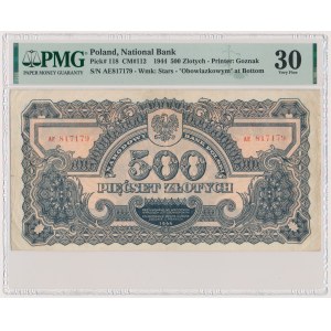 500 złotych 1944 ...owym - AE
