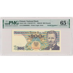 200 złotych 1988 - EM 0000001