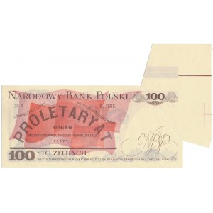 DESTRUKT 100 złotych 1979 - błąd cięcia motylek