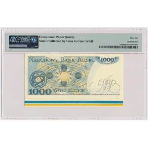 DESTRUKT 1.000 złotych 1982 - z paserami drukarskimi na dolnym marginesie