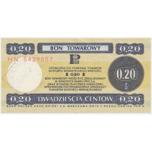 PEWEX 20 centów 1979 - mały - HN