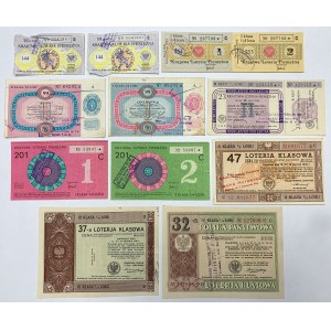 Set of lottery tickets from 1935-1987 (11pcs)