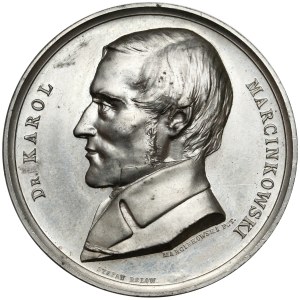 Medal, Karol Marcinkowski / T-wo Pomocy Naukowej, Poznań 1891 - PIĘKNY