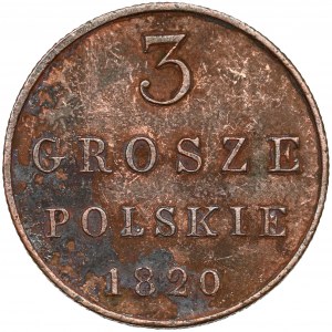 3 grosze polskie 1820 IB - nowe bicie