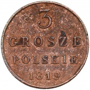 3 grosze polskie 1819 IB - nowe bicie