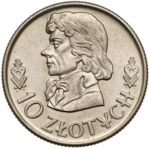 Próba MIEDZIONIKIEL 10 złotych 1958 Kościuszko - rzadkość