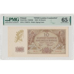 10 złotych 1940 - Ser.L. - fałszerstwo londyńskie (?)