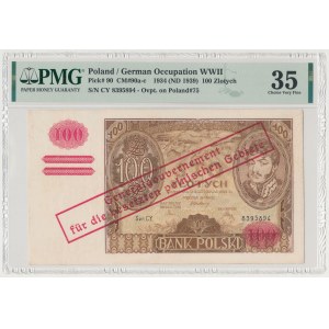 100 złotych 1934 z ORYGINALNYM przedrukiem GG