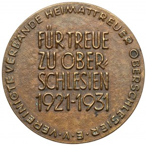 Medaille, Oberschlesien, 1921 - 1931