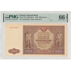 1.000 złotych 1946 - AA (Mił.22h)