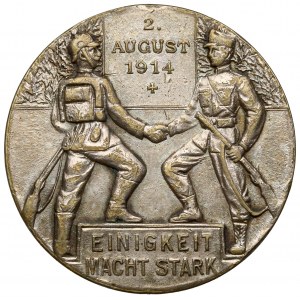 Ostpreußen, Medaille 1914 - Einigkeit Macht Stark