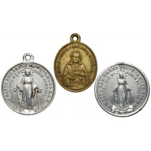 Religious medallions 19th/20th century, set (3pcs)