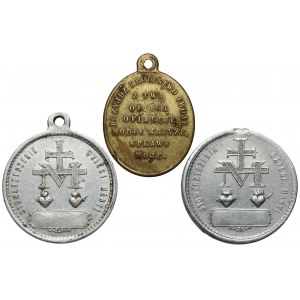 Medaliki religijne XIX/XX w., zestaw (3szt)