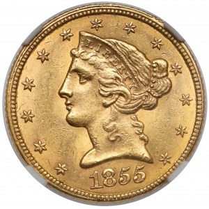 USA, 5 dollars 1855