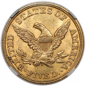 USA, 5 dollars 1855