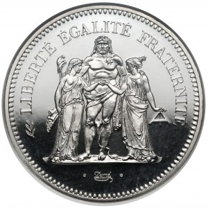 Francja, PLATYNA, 50 franków 1980, Paryż - PIEFORT - b.rzadkie