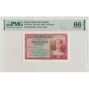 Spain, 10 Pesetas 1935