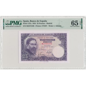 Spain, 25 Pesetas 1954