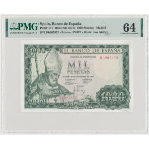 Hiszpania, 1.000 Pesetas 1965