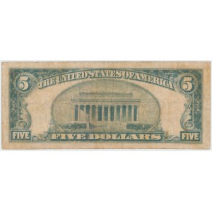 National Currency 5 Dollars 1929, Massachusetts #7595