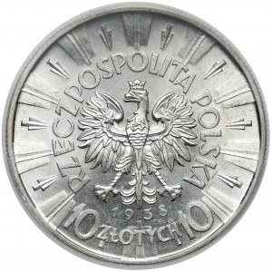 Piłsudski 10 złotych 1938 - mennicze