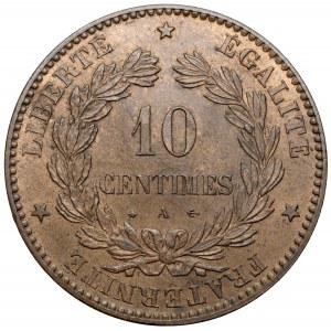 Francja, 10 centimes 1872 A-Paryż
