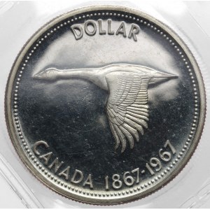 Kanada, Elżbieta II, Dolar 1967 - 100 rocznica utworzenia Kanady