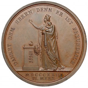 Württemberg, Wilhelm I, Medal 1823 - birth of Prince Charles