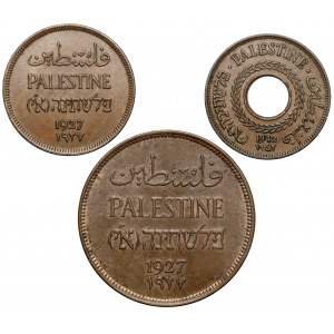 Palestyna, 1, 2 i 5 mills 1924-1942 (3szt)