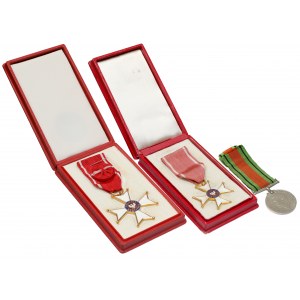 Order Odrodzenia Polski - krzyż kawalerski i oficerski, oraz medal za II Wojnę Światową (3szt)