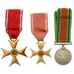 Order Odrodzenia Polski - krzyż kawalerski i oficerski, oraz medal za II Wojnę Światową (3szt)