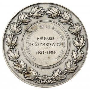 Medal nagrodowy SREBRO - Marie de Szymkiewicz 1928-1939