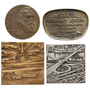 Medale / plakiety, Beyer, Katyń, SKP, Warszawa (4szt)