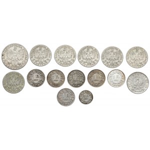 II RP, Szwajcaria, srebne monety + rulony PRL, zestaw