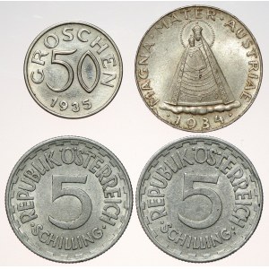 Austria - zestaw monet 1934-1952 (4szt)
