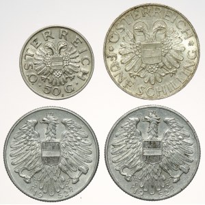 Austria - zestaw monet 1934-1952 (4szt)