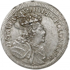 August III Sas, Szóstak Lipsk 1755 EC - rzadkie popiersie