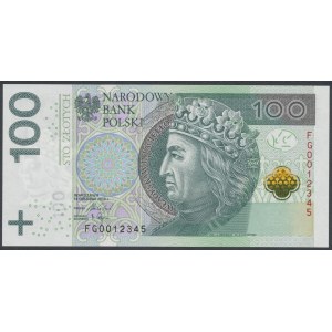 100 zł 2018 - FG 0012345 - numer kolejny