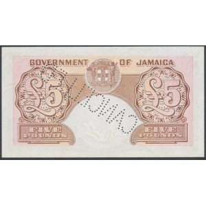 Jamaica, 5 Pounds 1957 - CANCELLED