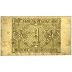1 złoty 1938 Chrobry - tylko druk rewersu