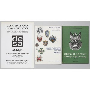 Odznaki Piechoty 1921-39, LWP i katalog DESA (3szt)