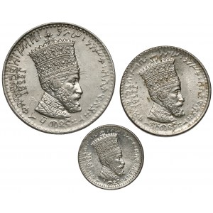 Etiopia, Haile Selassie I, od 10 do 50 Matonas 1931 - zestaw (3szt)