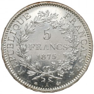 Francja, 5 franków 1875 A-Paryż - małe A