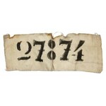 Odznaka pamiątkowa Dachau + numer obozowy (?)