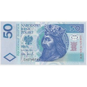 50 złotych 1994 - ZA - bardzo rzadka seria zastępcza