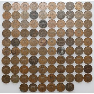Łotwa, 2 santimi, różne roczniki - duży zestaw (96szt)