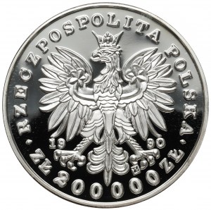 DUŻY Tryptyk 200.000 złotych 1990 Piłsudski