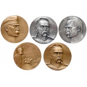 Piłsudski - zestaw tematyczny medali (5szt)