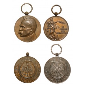 Medale nagrodowe II RP, w tym srebro (4szt)